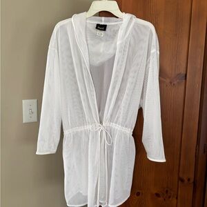 Dotti White Mesh Swim Coverup